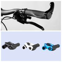 Poignées ergonomiques pour guidon de vélo, 1 paire, alliage d'aluminium et caoutchouc, VTT