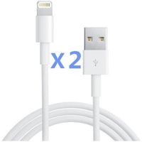 RongLe® Lot de 2 Cables USB Chargeur Iphone 7 Plus/7/6S/6/SE/5S/5C/5