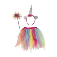 Kit de licorne multicolore - PTIT CLOWN - Accessoire déguisement adulte - Polyester - 24x18x7cm