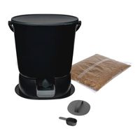 Poubelle composteur Skaza Bokashi Essential 15.3L - Activateur inclus - Noir/Gris