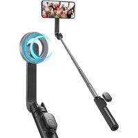 Spigen Trépied Smartphone Wondersnap MagFit Magnétique Perche à Selfie Compatible avec magsafe iPhone,Galaxy,Pixel,etc - Noir