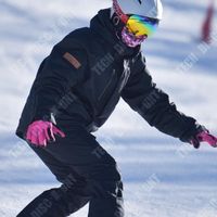 TD® Combinaison de ski chaude, résistante à l'usure, coupe-vent, imperméable, respirante, simple et double planche, pantalon de ski