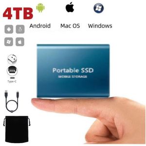 DISQUE DUR SSD EXTERNE Disque Dur SSD Externe Portable 4TB 4To Couleur Bl