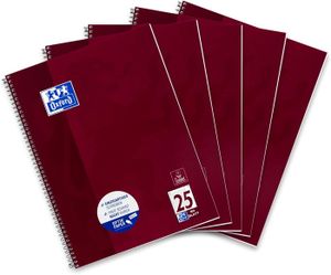 Perforatrice - Poinçon College Lot de 5 cahiers lignés Violet Format A4 80 feuilles.[Y1078]