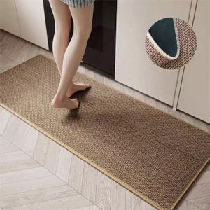 Tapis évier Antidérapant Tapis Cuisine 70x230cm Siunwdiy - Absorbant Antidérapant - Motif 3D Rose/Bleu - Lavable Machine Mat Drapeau