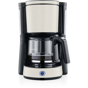 Cafetière Filtre Type jusqu'à 10 tasses - SEVERIN - KA9575 - 1,4L - Système anti-goutte - Filtre permanent amovible - Beige