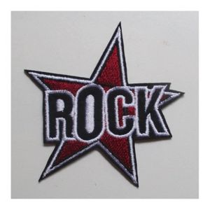 Patch Ovale Rock /& Roll Noir ecrit Rouge partition Blanche ecusson pin up Rockabilly hotrodspirit