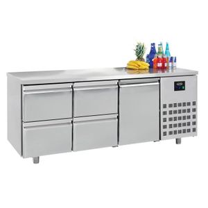 Réfrigérateur tiroir 700 TABLE RÉFRIGÉRÉE 1 PORTE 4 TIROIRS