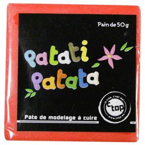 PATE POLYMÈRE Pâte polymère Patati Patata rouge 50 grs - MegaCrea {couleur}