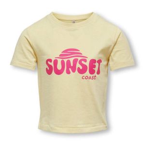 Tee shirt jaune fille Cdiscount