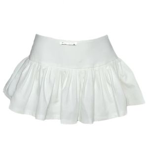 JUPE Jupe,Mini jupe plissée pour fille, taille haute, moulante, Vintage, blanc, mode coréenne, boîte de nuit, Y2K- WHITE[C3827]