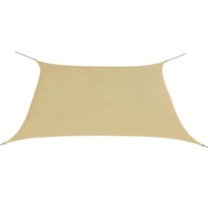 VOILE D'OMBRAGE Voile de parasol carré ZJCHAO - Tissu Oxford enduit de PU - 2 x 2 m - Beige - Imperméable et anti-UV