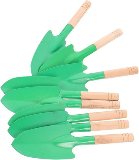 10 Mini Pelles Jardin LATERN 28cm | Métal Coloré Pour Enfants | Outils Plantation Et Transplantation