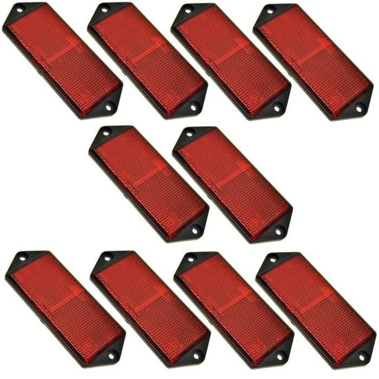Réflecteurs Rouges Réfléchissants Pour Moto - Feux De Sécurité Arrière à Visser, Visibilité Nocturne, Pour Scooter, Moto, Quad - 14