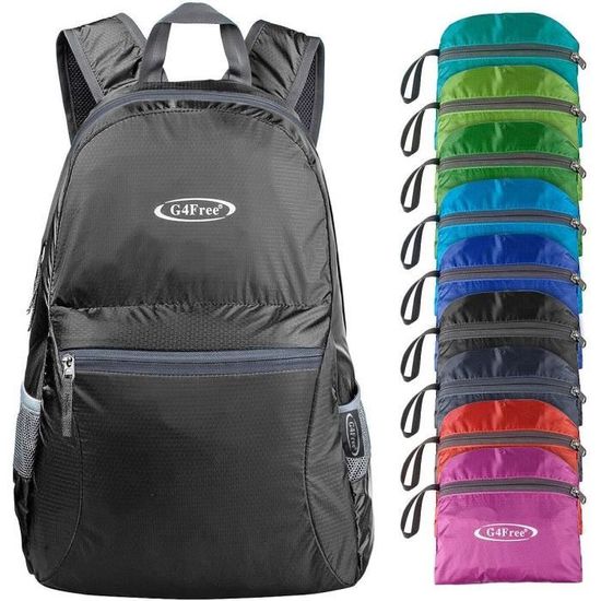Sac à Dos Pliable G4Free 20L Ultraléger - Imperméable, Randonnée, Voyage - Homme Et Femme