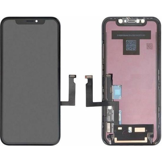 Noir Pour iPhone XR vitre tactile + Ecran LCD + outils + film trempé