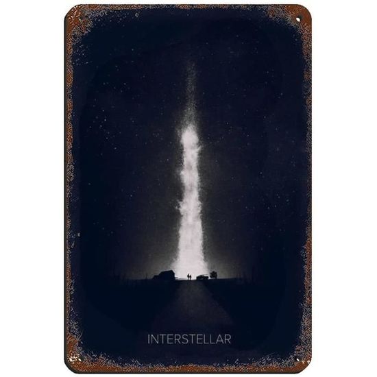 Affiche Métal Vintage Interstellar - Décoration Murale Rétro 30x40 Cm Pour Bar, Café, Salon - Film De Science-fiction - 8
