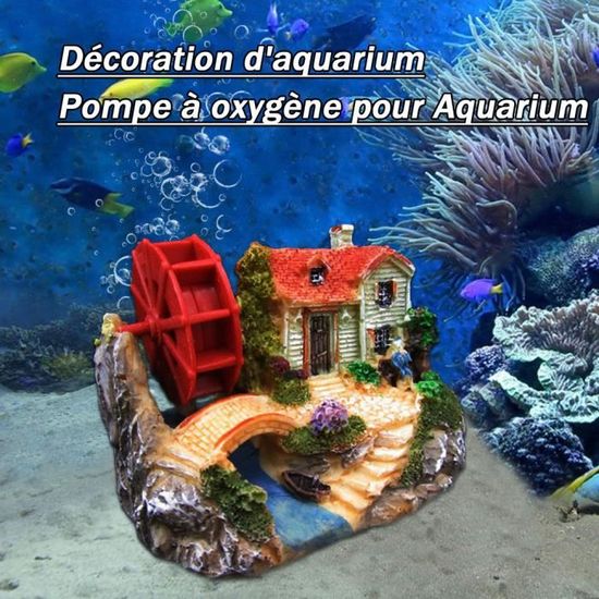 VICASKY Décoration Aquarium Résine Voiture Accidentée Cachette Creuse
