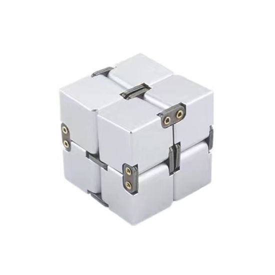 Cube Fidget Infini Anti-Stress GNALIA – Noir 8x4x2 Cm, ABS Rotatif 360°, Jouet Sensoriel Pour Adultes Et Enfants | Aide à La Concentration
