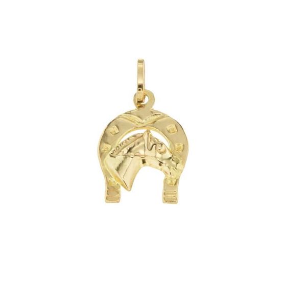 Charm Fer à Cheval Porte-bonheur En Or Jaune 9 Carats - Neuf Avec étiquettes, Jewellerybox