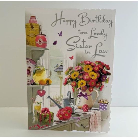Carte D'anniversaire Pour Sœur Piccadilly - Format 9x15 Cm - Qualité Supérieure - Conçue Et Fabriquée Au Royaume-Uni