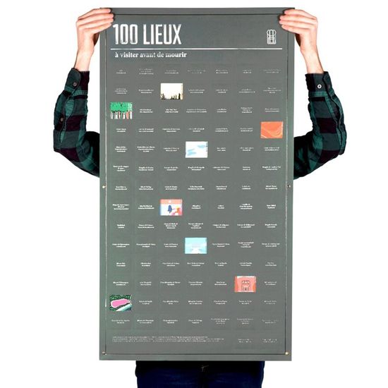 Affiche 100 Lieux à voir DOIY Cdiscount Maison