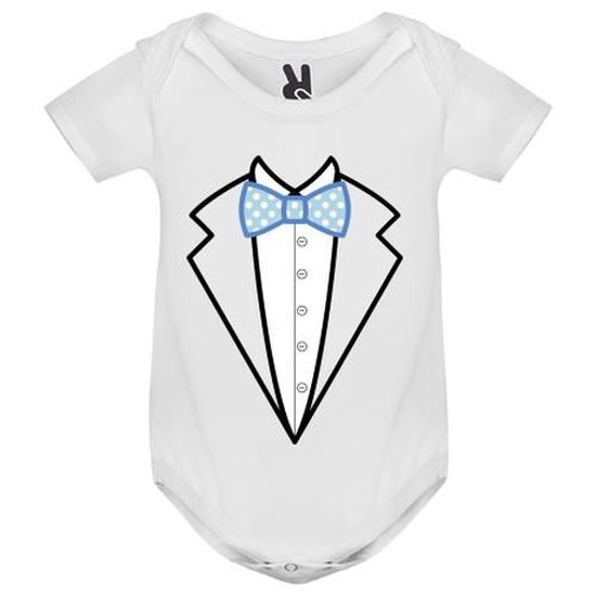 Body Bebe Enfant Blanc Veste Chemise Noeud Papillon Costume Blanc Cdiscount Pret A Porter
