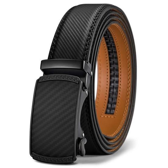 Ceinture Homme Ceinture Automatique en Cuir pour Hommes Largeur 35mm Longueur 130CM Taille Ajustable Noir Cdiscount Pret a Porter