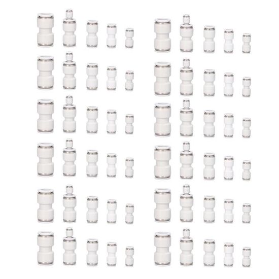 Connecteurs Tee OD 1/4 "6 Mm Plastique + Laiton Pneumatique Push In Air