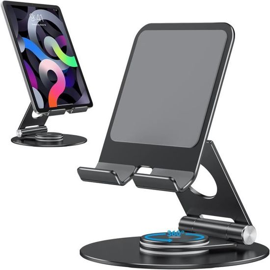 Support Réglable Pour Tablette Et Ordinateur Portable - Hauteur 22,5 Cm, Largeur 145 Cm - En ABS Et Fer, Stable - Pour Bureau, Visioconférence - 6