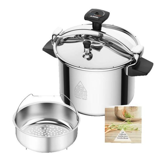 Cuisson Vapeur Et Mijoté ANCIENNE COCOTTE MINUTE SEB 15 Litres Avec Panier Vintage EUR 80,00 Autocuiseur Mini Antiadhésif