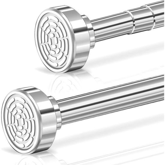 Tringle à Rideau De Douche Télescopique Aluminium Doré - 140-250 Cm, Sans Perçage, Diamètre 27mm