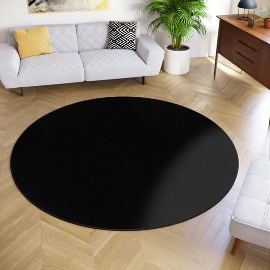 Tapis Rond Lavable Mysterious Forest 150 Cm - Poils Ras, Antidérapant - Pour Chambre, Salon - Décoration Moderne Et Confortable