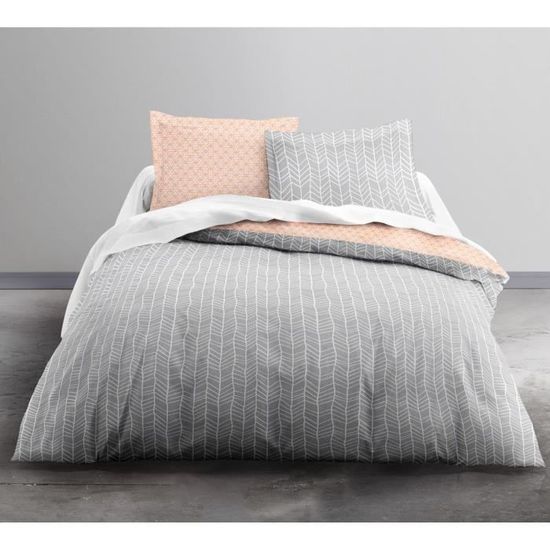 Parure De Couette Boho 100 Polyester 220x240 Corail Achat Vente Housse De Couette Et Taies Cdiscount