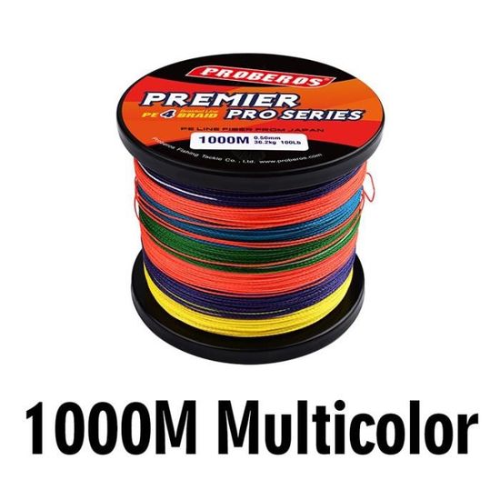 Fil De Pêche WFT KG Strong - 1000 M, 0,32 Mm, Charge 51 Kg, Multicolore
