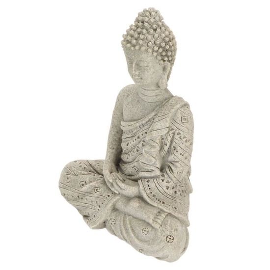 Statue Tête De Bouddha En Résine - 20cm - Décoration Zen Pour Maison Ou Bureau