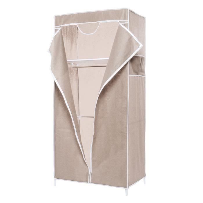 XX Armoire penderie souple 1.5M Armoire de rangement Etagère à