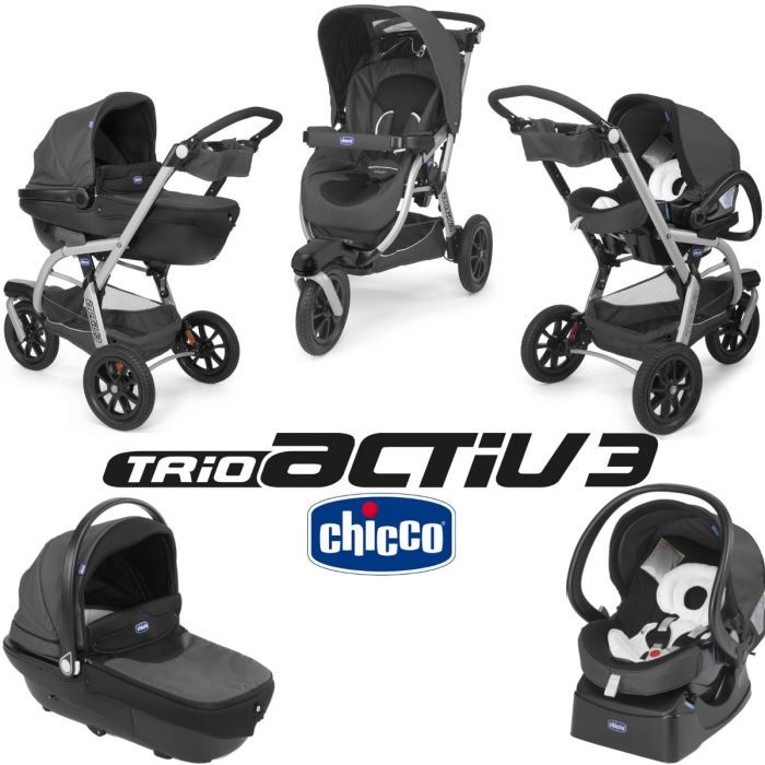 poussette combiné chicco trio activ3