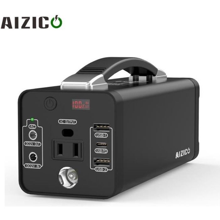 AIZICO P150W Générateur D'Énergie 220V 178Wh 48000mAh Portable Voyage Batterie Camping Power Station Charge USB/DC/PD/QC3.0