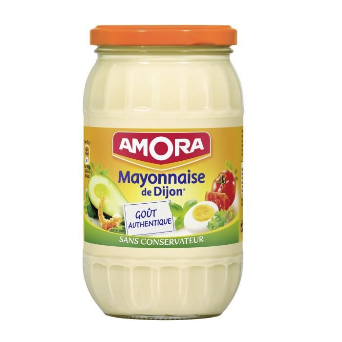 AMORA Mayonnaise de Dijon Nature Œufs de poules élevées en plein air - 470 g