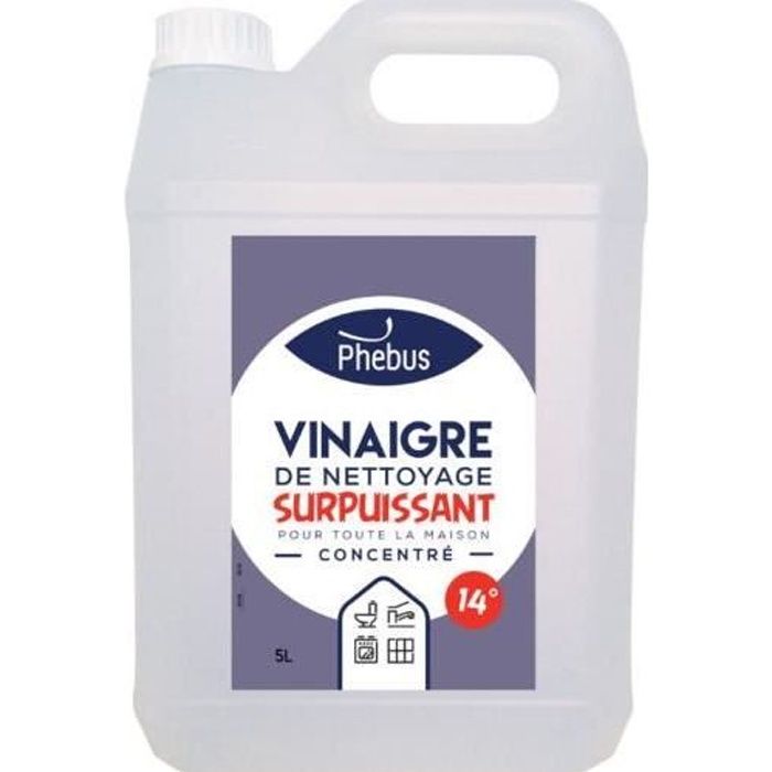 VINAIGRE DE NETTOYAGE SURPUISSANT - 5L