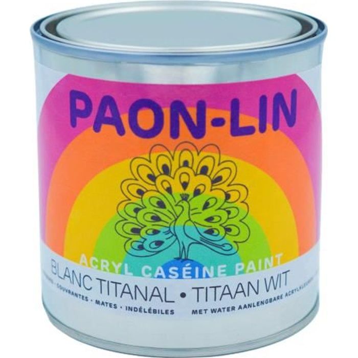 Peinture PAON-LIN - Blanc Titanal Ultra Mat - Intérieure et Ext - Multisupport - Pour Perfectionnistes et Connaisseurs - 1 Kg