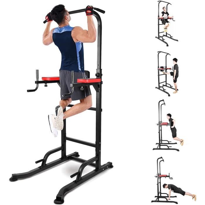 INTEY Chaise Romaine, Power Tower, Tour de Musculation Multifonctions, Entraîneur pour Abdominaux, Dos et Triceps, Stabilité, Pull-u
