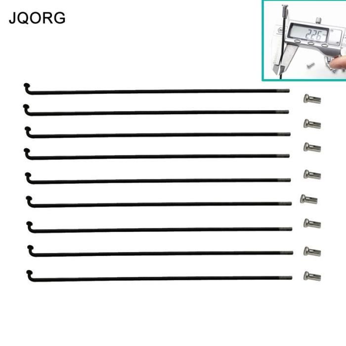 Pièce Détachée,Rayons de vélo électrique JQORG 13G pour moteur de moyeu couleur noire 2.26mm rayons de vélo de - Type 155mm