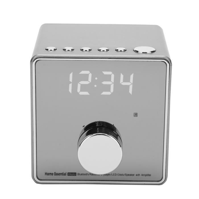 EBTOOLS radio-réveil Lecteur de musique Réveil Répétition Radio Support TF USB FM AUX Haut-parleur Bluetooth sans fil GunColor
