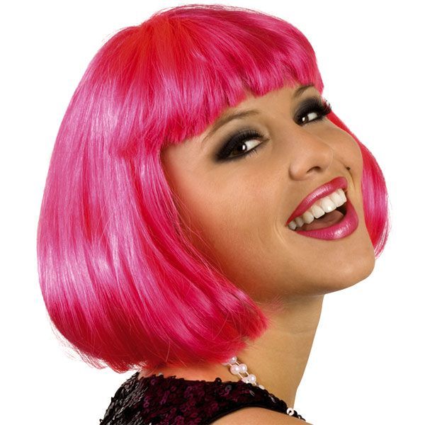 PERRUQUE CABARET HOT PINK Rose, fuchsia