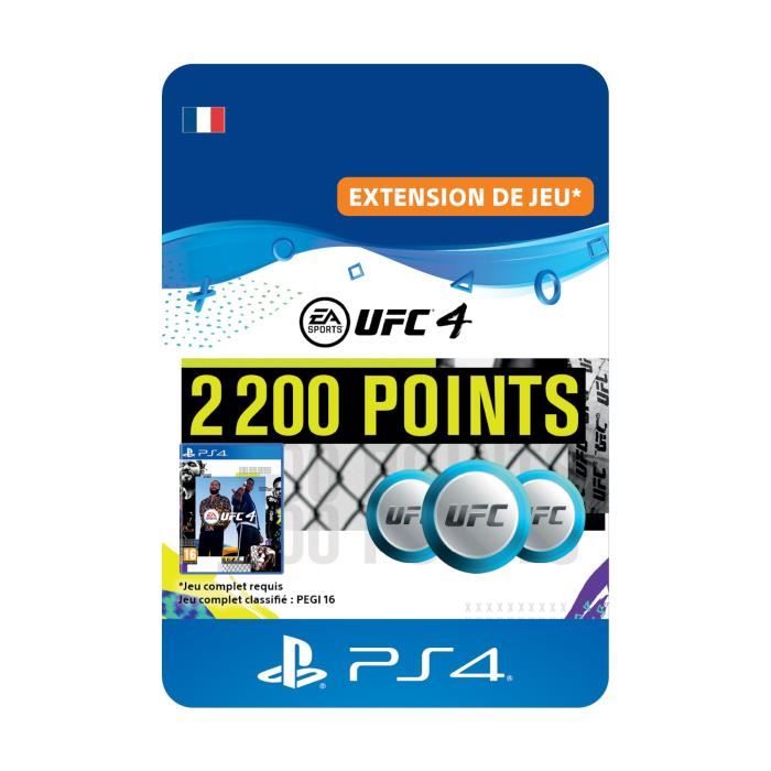 DLC 2200 Points UFC pour UFC®4 - Code de Téléchargement PS4