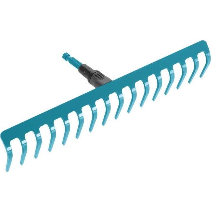 GARDENA Râteau de jardin 41cm Combisystem® - Acier robuste - 16 dents – Ratissage & nivellement du sol – Garantie 25 ans (3179-20)
