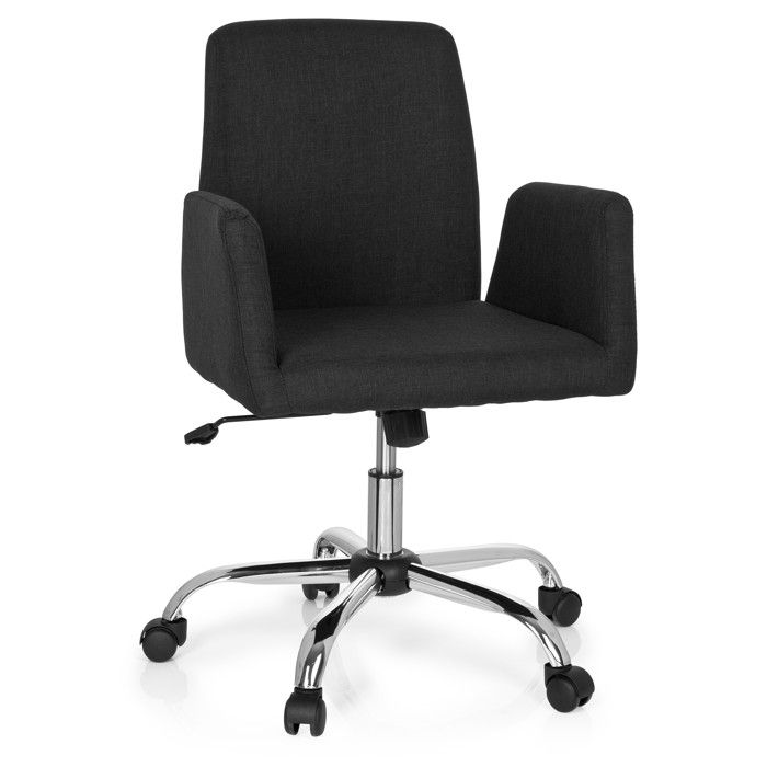 Chaise de bureau FLOW tissu noir hjh OFFICE