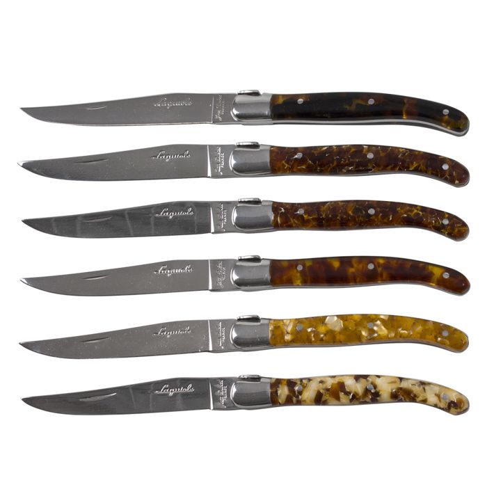 JEAN DUBOST - COFFRET 6 COUTEAUX LAGUIOLE ACRYL...